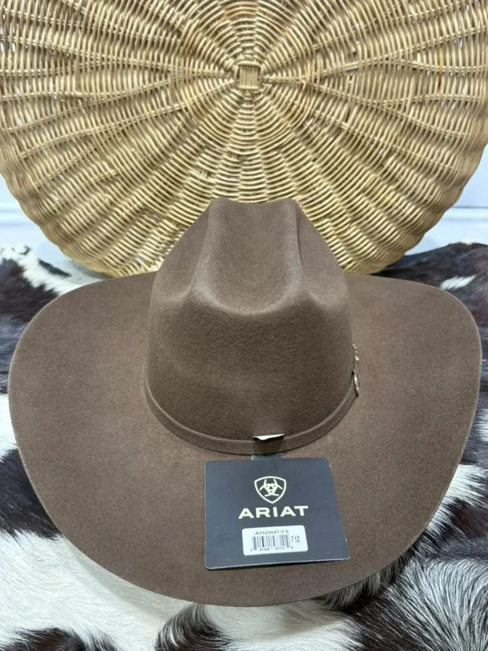 Ariat 2X Chocolate Wool Cowboy Hat - Tucson 7 1/2